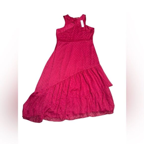 NWT SOFT SURROUNDINGS Sangria pink metallic Sanna Sparkling Maxi Dress size 14 - Picture 4 of 14